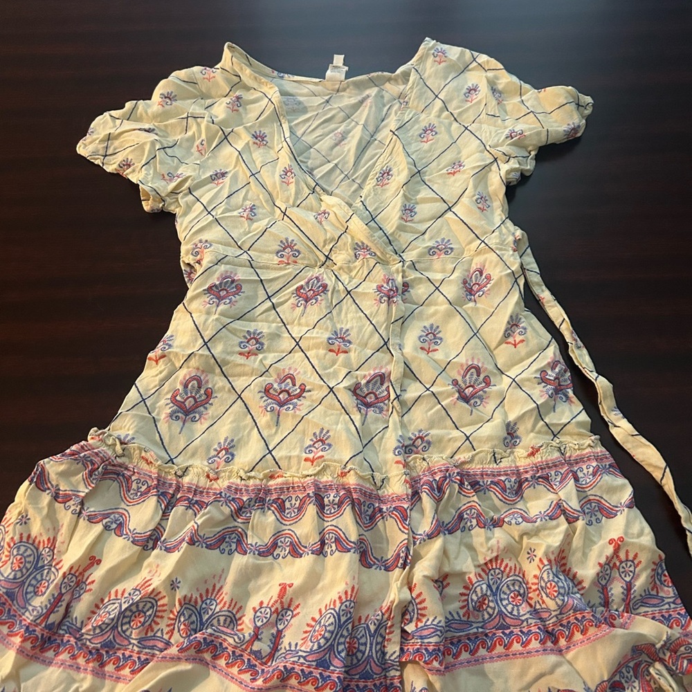Floral Patterned Kids Dress - Multicolor